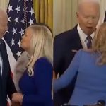 Biden nearly Kisses Woman: మహిళకు ముద్దుపెట్టబోయిన బైడెన్.. ఇంతలోనే భార్య చూసి..