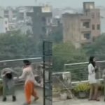 Viral Video: టెర్రస్‌పై లవర్స్ ముచ్చట్లు.. పొరుగువారి సమాచారంతో రెడ్ హ్యాండెడ్‌గా దొరికిపోయారు..