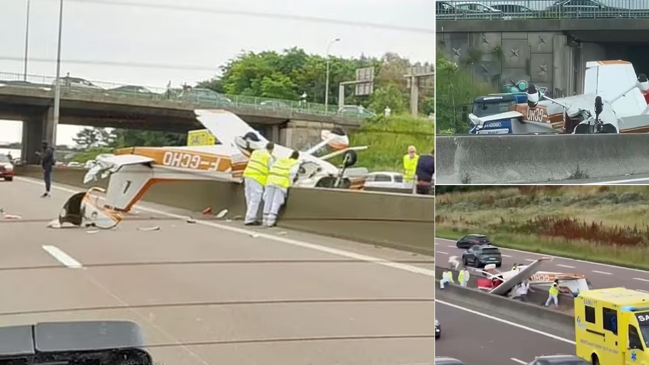 France plane crashes on highway: పారిస్‌లో రోడ్డుపై కూలిన విమానం, ముగ్గురు మృతి