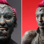 Most Tattooed Woman: గిన్నీస్ రికార్డు కోసం నాలుకను రెండుగా చీల్చి దడుచుకునేలా తయారయ్యింది..