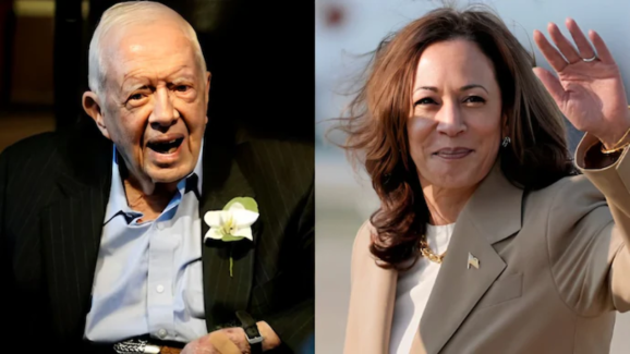 Jimmy Carter support for Kamala Harris: వందేళ్ల మాజీ అమెరికా అధ్యక్షుడి మద్దతు కమలా హారిస్ కే