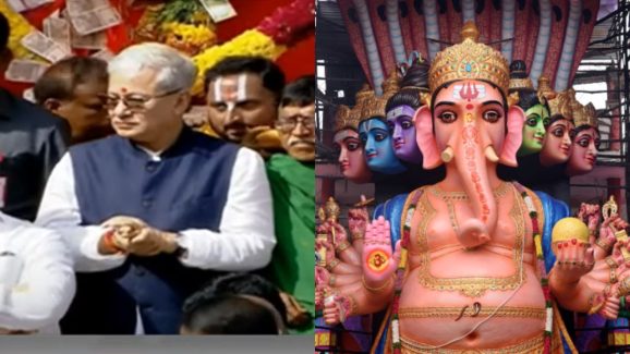 Khairtabad Ganesh: ఖైరతాబాద్ వినాయకుడిని దర్శించుకున్న గవర్నర్ జిష్ణుదేవ్ శర్మ