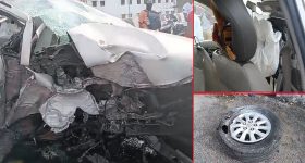 Car Accident: అతి వేగం.. ఏడు పల్టీలు కొట్టిన కారు, ఆ తర్వాత..