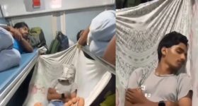 Viral Video: నీ ఐడియా అదుర్స్ గురు.. రైలులో సీట్ లేకపోయినా ఎలా పడుకున్నాడో చూస్తే షాక్ అవుతారు