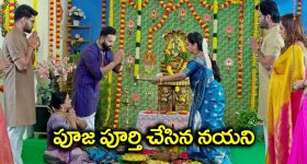 Trinayani Serial Today October 4th: ‘త్రినయని’ సీరియల్‌: లలితమ్మకు  వార్నింగ్‌  ఇచ్చిన తిలొత్తమ్మ – వల్లభకు చీరలు  తీసుకురాలేదన్న హాసిని