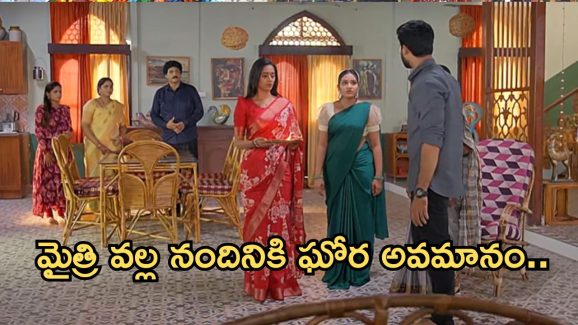 Satyabhama Serial Today Episode : నందినికి ఘోర అవమానం.. సత్య కోసం దొంగగా మారిన క్రిష్..