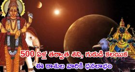 Shani Guru Vakri 2024: 500 ఏళ్ల తర్వాత 2 గ్రహాల అరుదైన కలయిక.. ఈ రాశుల వారికి దీపావళి నుంచి అన్నీ మంచి రోజులే