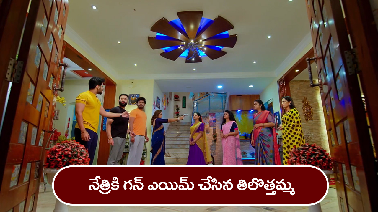 Trinayani Serial Today November 25th: ‘త్రినయని’ సీరియల్‌: నేత్రి గురించి ఆరా తీసిన గురువు – రివాల్వర్ తో నేత్రిని చంపబోయిన తిలొత్తమ్మ
