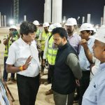 Bhogapuram Airport: భోగాపురం ఎయిర్‌పోర్టు.. రాత్రి వేళ కేంద్రమంత్రి పనుల పరిశీలన