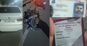Accident In Chennai: చెన్నైలో రోడ్డు ప్ర‌మాదం.. తెలుగు జ‌ర్న‌లిస్ట్ మృతి.. 100 మీట‌ర్లు ఈడ్చుకెళ్లిన కారు