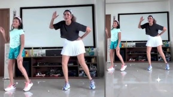 Manchu Lakshmi: కూతురు గౌన్ కొట్టేశావా లక్ష్మీ.. అంతా కనిపించేలా ఏంటా డ్రెస్.. ?