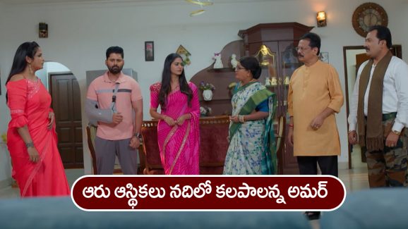 Nindu Noorella Saavasam Serial Today December 24th: ‘నిండు నూరేళ్ల సావాసం’ సీరియల్‌:   ఆరు అస్తికలు నదిలో కలపాలన్న అమర్‌ – అన్ని మర్చిపోయి తనతో యమలోకానికి రమ్మన్న గుప్త