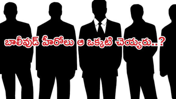 Bollywood Heros: బాలీవుడ్ హీరోలు ఆ ఒక్క పని చెయ్యరు.. ఎందుకంటే?
