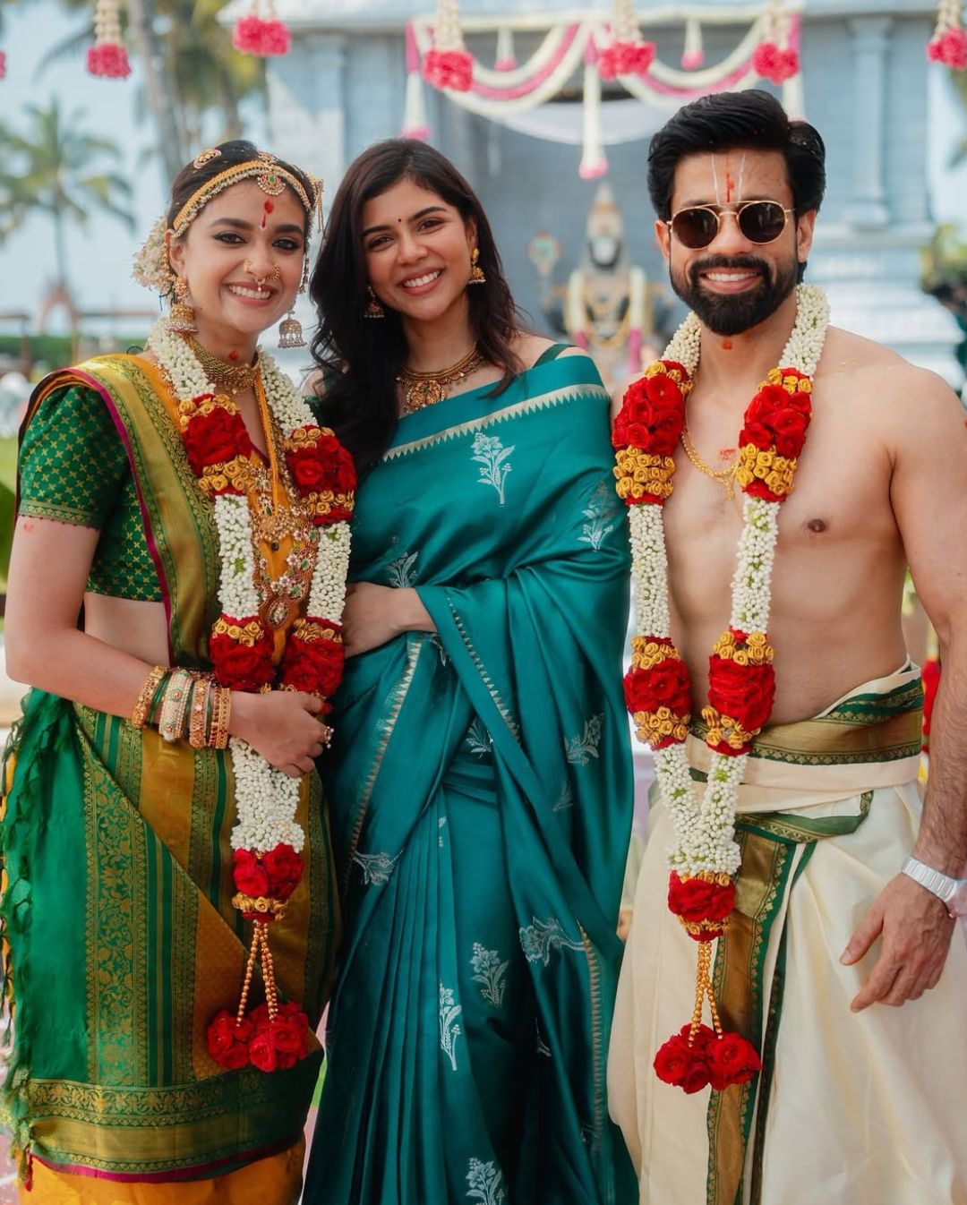 Kalyani Priyadarshan: కీర్తి పెళ్లిలో కళ్యాణి ప్రియదర్శన్ సందడి.. కొత్త జంటకు వెరైటీ వార్నింగ్