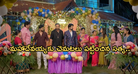 Satyabhama Today Episode : కొడుకుల పై ప్రేమతో గోల్డ్ చైన్ గిఫ్ట్.. మహాదేవయ్యకు షాకిచ్చిన సత్య..