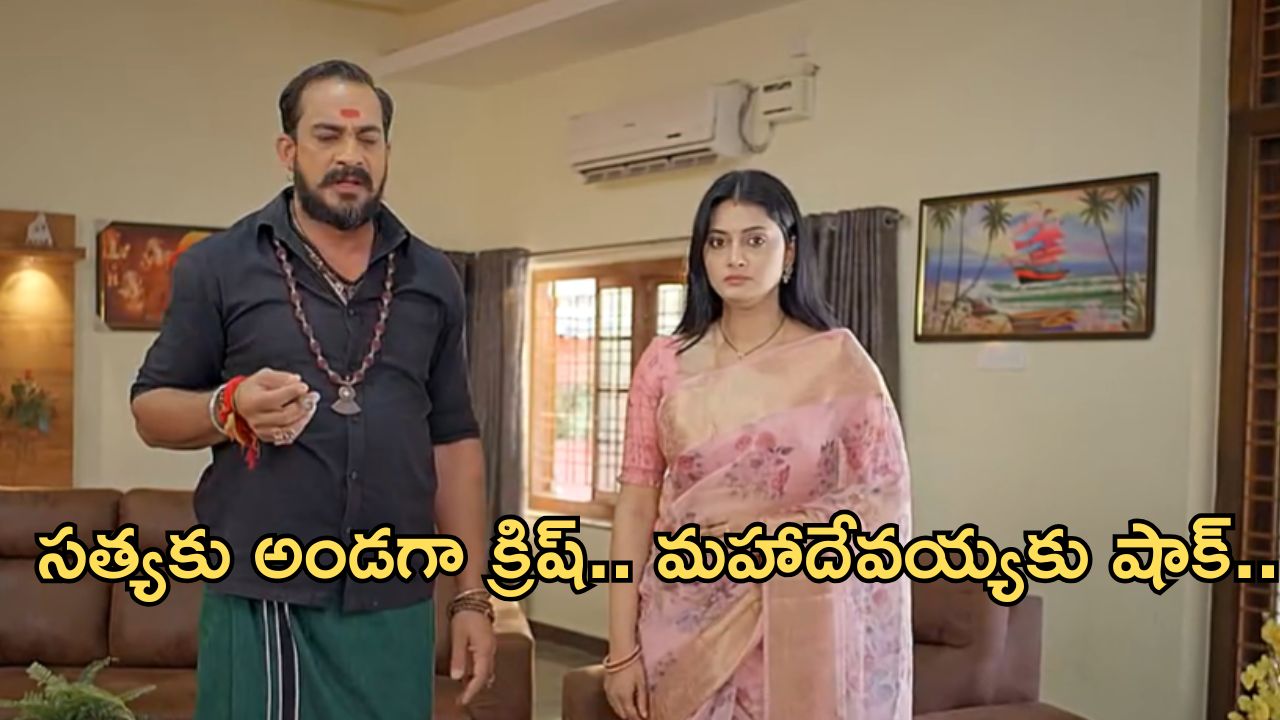 Satyabhama Today Episode : మహాదేవయ్య దెబ్బకు సత్యకు మైండ్ బ్లాక్.. క్రిష్ మాటతో సత్య ఫుల్ హ్యాపీ..