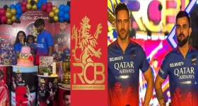 RCB Fandom: ఇదేం క్రేజ్ రా బాబు.. RCB ప్లేయర్లతోనే చిన్నారి బర్త్ డే