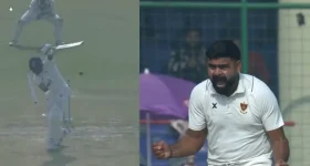 Virat Kohli Wicket: రంజీ బౌలర్ చేతిలో కోహ్లీ క్లీన్ బౌల్డ్.. సాంగ్వాన్ సెలబ్రేషన్స్ అదరహో !
