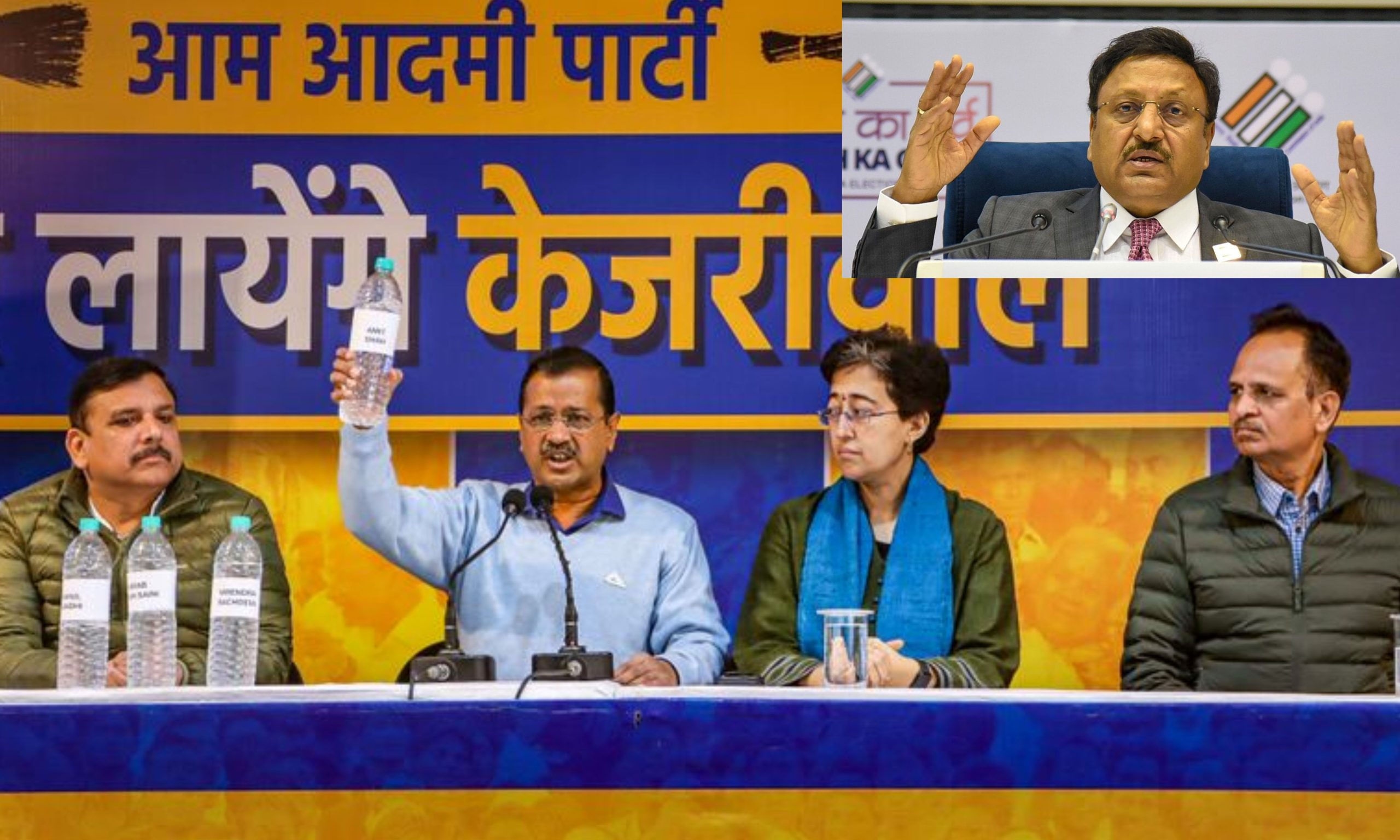 Kejriwal Yamuna water poison: యమునా నది నీటిని ఎన్నికల కమిషనర్ ప్రెస్‌మీట్‌లో తాగాలి.. ఈసీకి కేజ్రీవాల్ సవాల్!