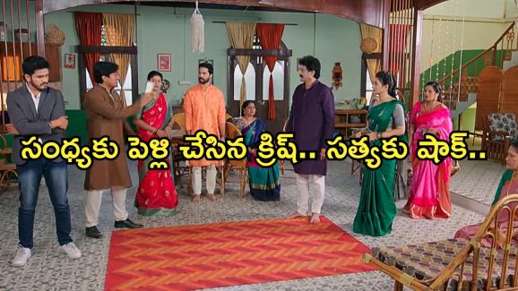 Satyabhama Today Episode : విశ్వనాథంకు ఘోర అవమానం.. సంధ్య, సంజయ్ పెళ్లికి సాక్షిగా క్రిష్..
