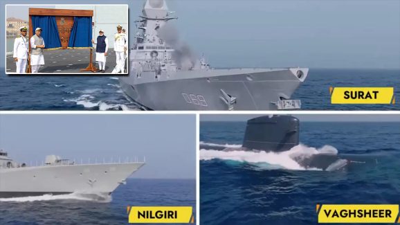 Naval Combatants: భారత అమ్ములపొదిలో 3 నౌకాస్త్రాలు.. జాతికి అంకితం చేసిన ప్రధానమంత్రి