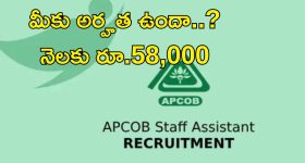 APCOB Bank Recruitment: భారీగా ఉద్యోగాలు.. ఈ జాబ్ వస్తే లైఫ్ సెట్.. ఇదిగో లాస్ట్ డేట్..!