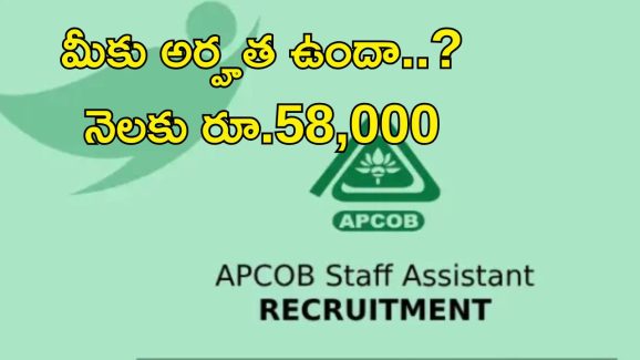 APCOB Bank Recruitment: భారీగా ఉద్యోగాలు.. ఈ జాబ్ వస్తే లైఫ్ సెట్.. ఇదిగో లాస్ట్ డేట్..!