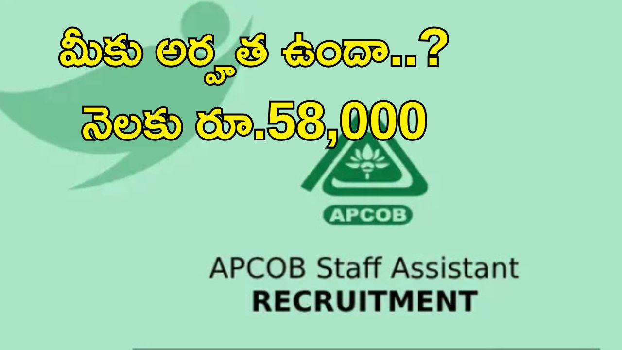 APCOB Bank Recruitment: భారీగా ఉద్యోగాలు.. ఈ జాబ్ వస్తే లైఫ్ సెట్.. ఇదిగో లాస్ట్ డేట్..!
