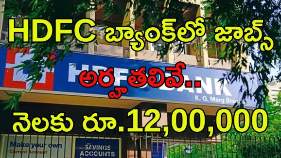 HDFC Bank Jobs: HDFC  బ్యాంక్‌లో ఉద్యోగాలు.. జీతం అక్షరాల రూ.12,00,000.. పూర్తి వివరాలివే..