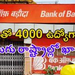 Bank of Baroda: డిగ్రీ అర్హతతో 4000 ఉద్యోగాలు.. రెండు తెలుగు రాష్ట్రాల్లోనూ వేకెన్సీలు భయ్యా..