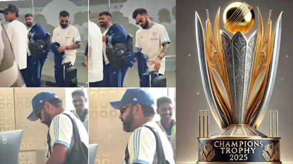 ICC Champions Trophy: స్ఫెషల్‌ సెక్యూరిటీతో దుబాయ్‌ కు టీమిండియా.. ఇదిగో వీడియోలు