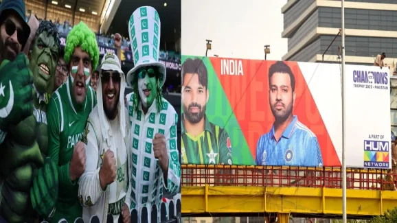 Rohit Sharma Poster In Pakistan: పాకిస్తాన్ లో రోహిత్ శర్మ 50 అడుగుల కటౌట్.. ఆడు మగాడ్రా బుజ్జి ?