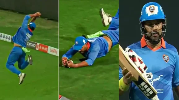 Yuvraj Singh: 43 ఏళ్ల వయసులోనూ యువరాజ్ స్టన్నింగ్ క్యాచ్ !