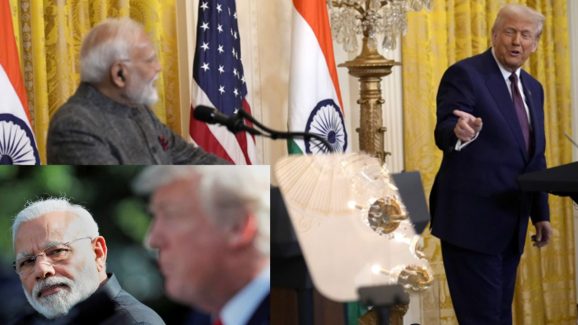 Trump Modi Tariffs : మోదీ ముందే ఇండియాకు వార్నింగ్ ఇచ్చిన ట్రంప్.. మేము కూడా అదే చేస్తామంటూ…