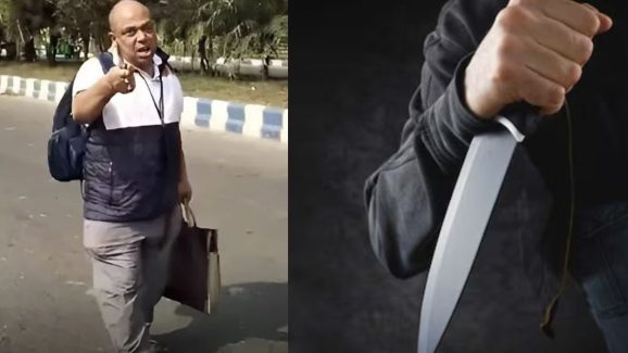 Denied Leave Man Stabs Colleagues : సెలవు ఇవ్వలేదని ఆఫీసులో నలుగురిని కత్తితో పొడిచేశాడు.. వీడియో వైరల్