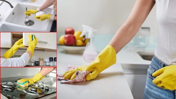 Kitchen Cleaning Tips: కిచెన్ క్లీనింగ్ ఇబ్బందిగా మారిందా ? అయితే ఈ టిప్స్ మీ కోసమే !