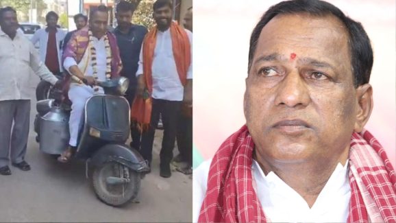 MLA Mallareddy: మళ్లీ పాల బండి పట్టిన మల్లారెడ్డి.. అసలు ఏమైంది..?