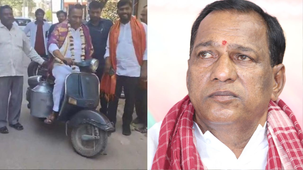MLA Mallareddy: మళ్లీ పాల బండి పట్టిన మల్లారెడ్డి.. అసలు ఏమైంది..?