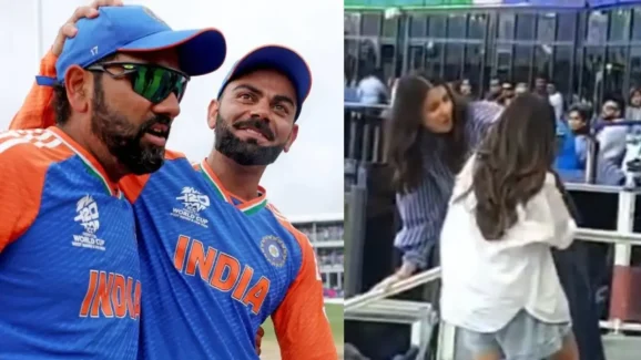 Anushka Sharma: రోహిత్ కొడుకును ముద్దాడిన అనుష్క శ‌ర్మ..!