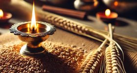 Grains and Lamp: పూజ సమయంలో దీపం కింద ధాన్యాలను ఎందుకు వెయ్యాలి?