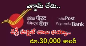 IPPB Recruitment: డిగ్రీ అర్హతతో ఉద్యోగాలు.. రూ.30,000 వరకు జీతం.. జస్ట్ ఇంటర్వ్యూతో జాబ్ భయ్యా..