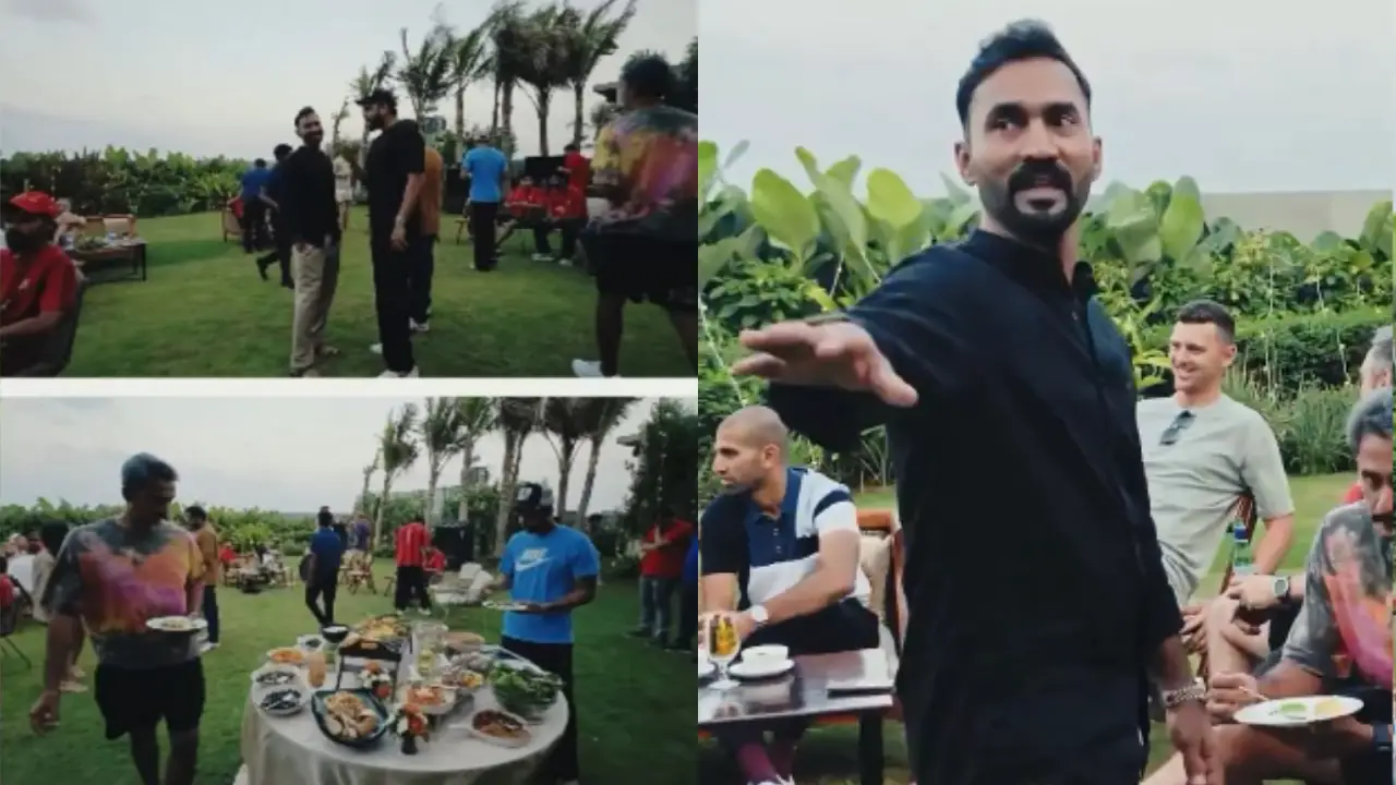 RCB Team: దినేష్ కార్తీక్ ఇంట్లో RCB ప్లేయర్ల దావత్!