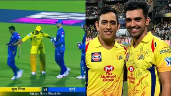deepak chahar: దీపక్ చాహర్ ను కొట్టిన ధోని… ఫన్నీ వీడియో ఇదిగో