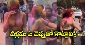 Viral Video: హోలీ పేరుతో యువతి దుస్తులు చింపేసిన ఆకతాయిలు.. ఇదెక్కడి దారుణం?