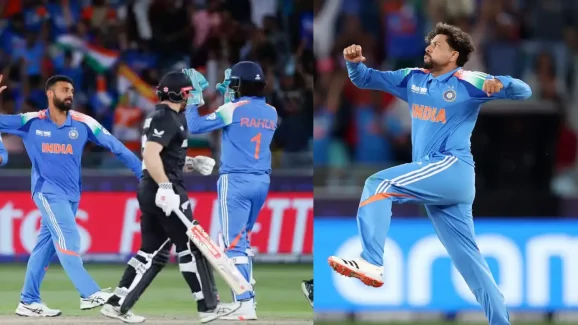 IND VS NZ Final: న్యూజిలాండ్ కు చుక్కలు చూపించిన కుల్దీప్…టీమిండియా టార్గెట్ ఎంతంటే ?