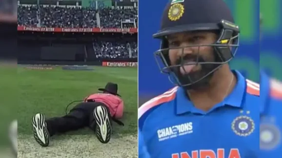 Rohit Sharma: రోహిత్ భారీ షాట్… కుప్పకూలిన అంపైర్