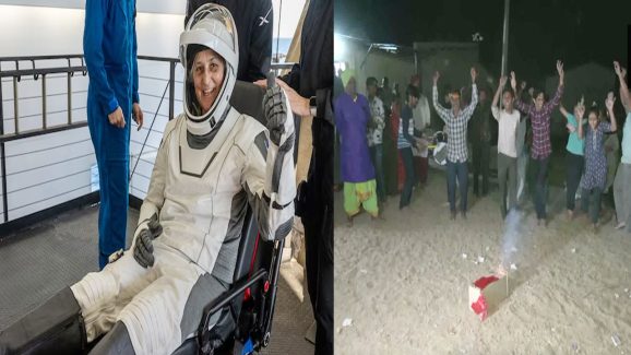 Sunita Williams Return Earth: సునీతా రీటర్న్ సక్సెస్..భారత స్వస్థలంలో సంబరాలు, పటాకుల శబ్దంతో మార్మోగిన ఊరు..