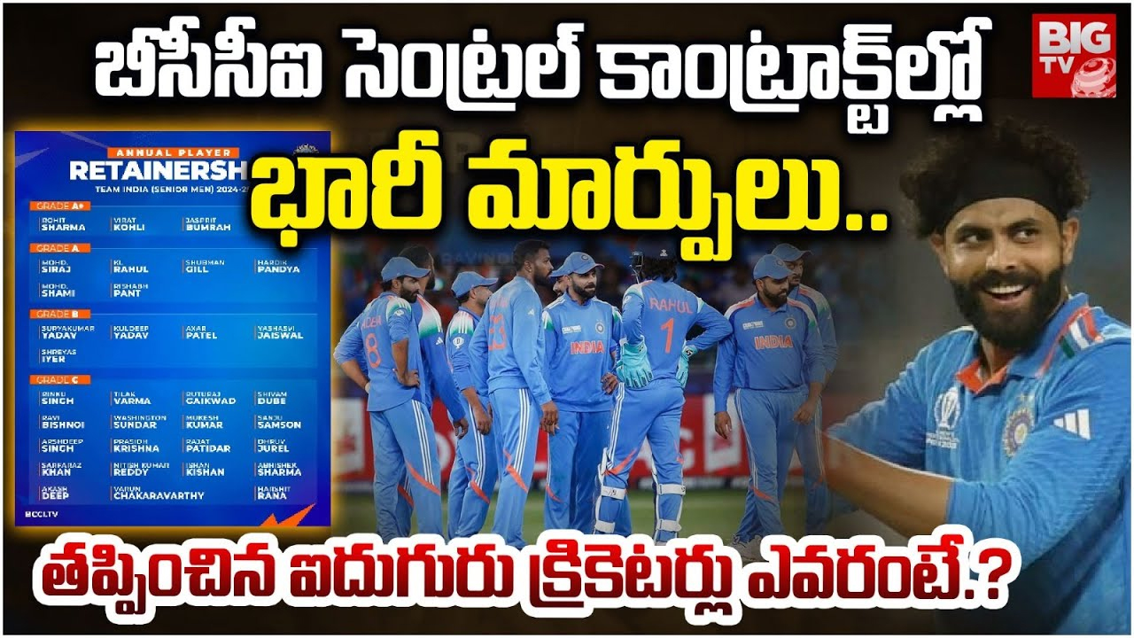 BCCI Central Contracts : బీసీసీఐ సెంట్రల్ కాంట్రాక్టుల్లో భారీ మార్పులు.. తప్పించిన ఐదుగురు ఎవరంటే..?