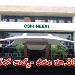 CSIR-NEERI Recruitment: ఇంటర్ పాసైన వారికి బంపర్ ఆఫర్.. ఈ జాబ్ కొడితే నెలకు రూ.80,000 జీతం భయ్యా..