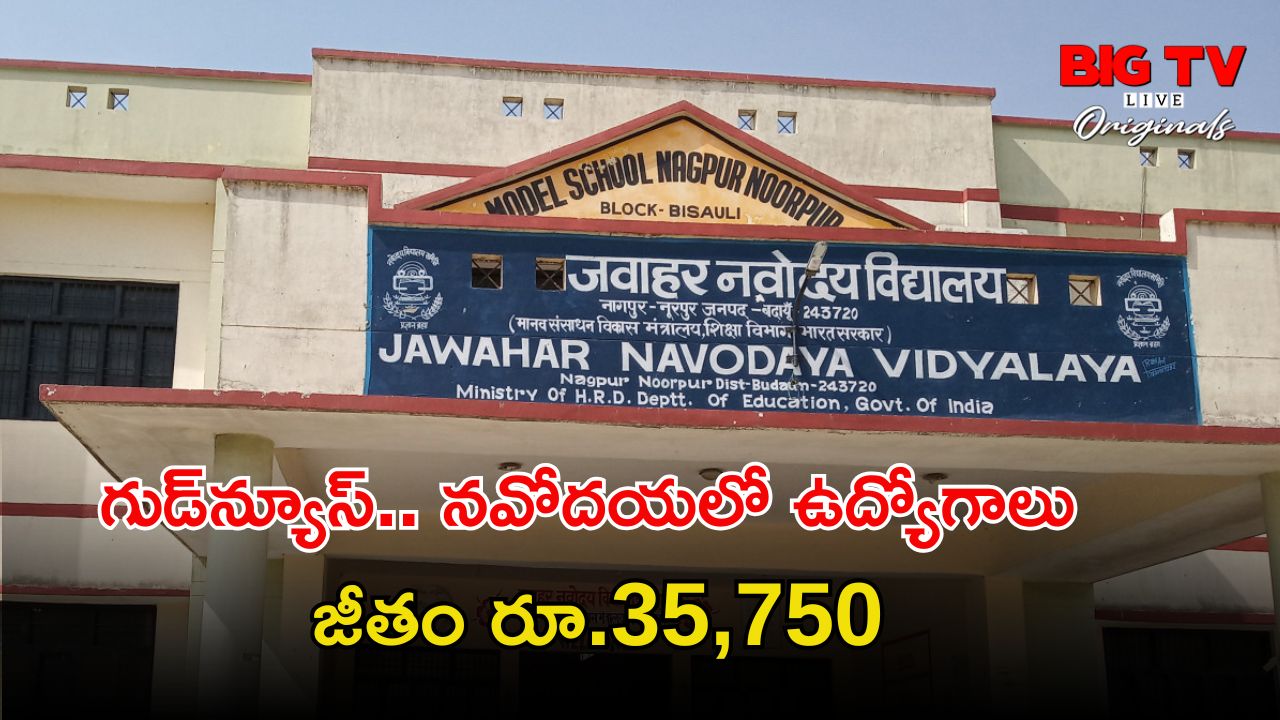 NVS Recruitment: డిగ్రీ అర్హతతో నవోదయ విద్యాలయ సమితిలో ఉద్యోగాలు.. నెలకు రూ.35,750 జీతం.. వారం రోజులే..!